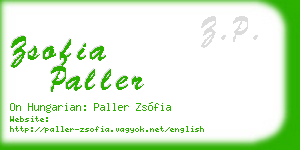 zsofia paller business card