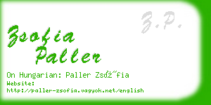 zsofia paller business card